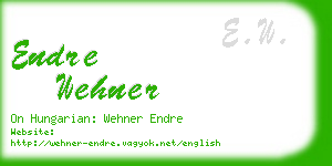 endre wehner business card
